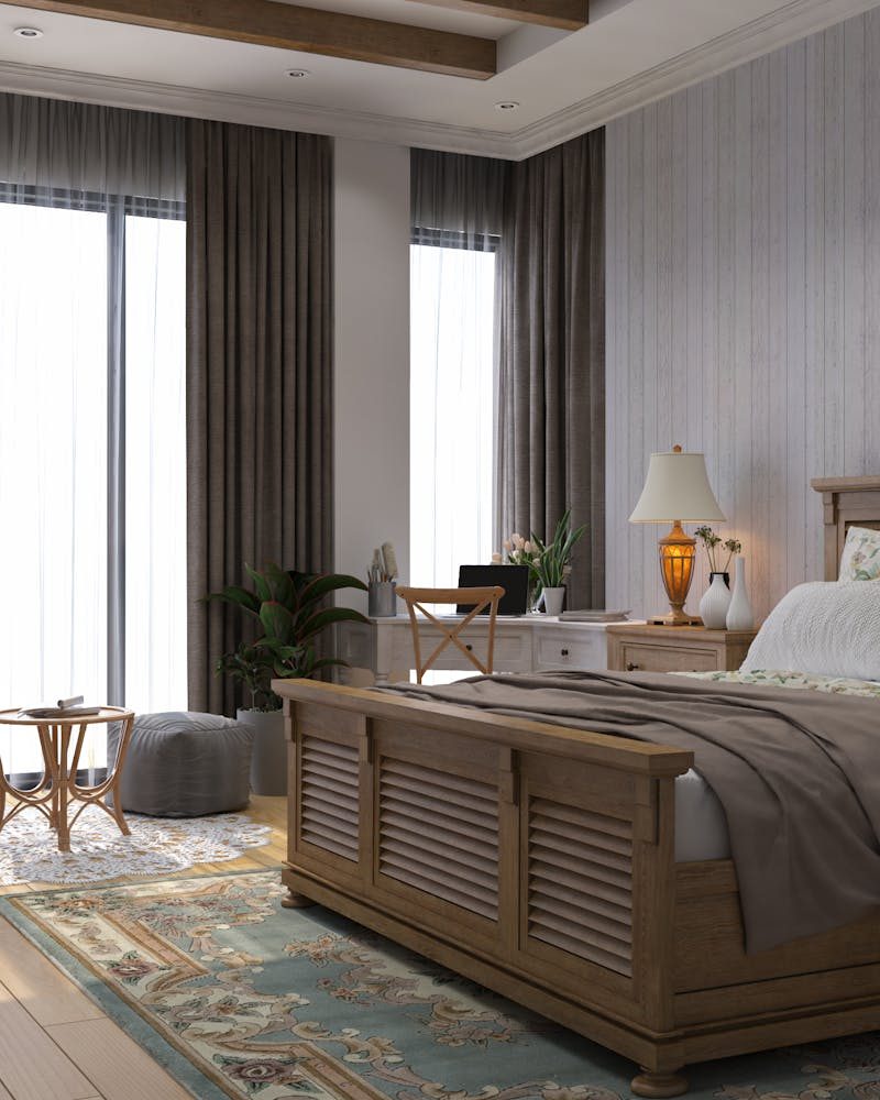 Bedroom collection — solid-wood beds and storage