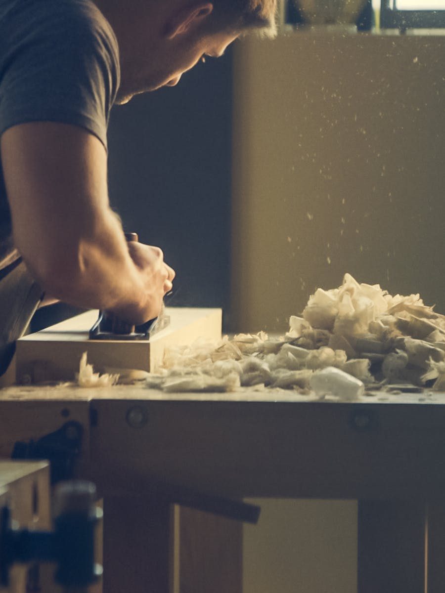Hand tools and timber shavings — made to order